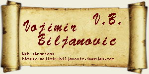 Vojimir Biljanović vizit kartica